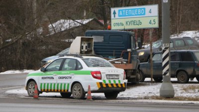 Посты полиции на въездах в Москву